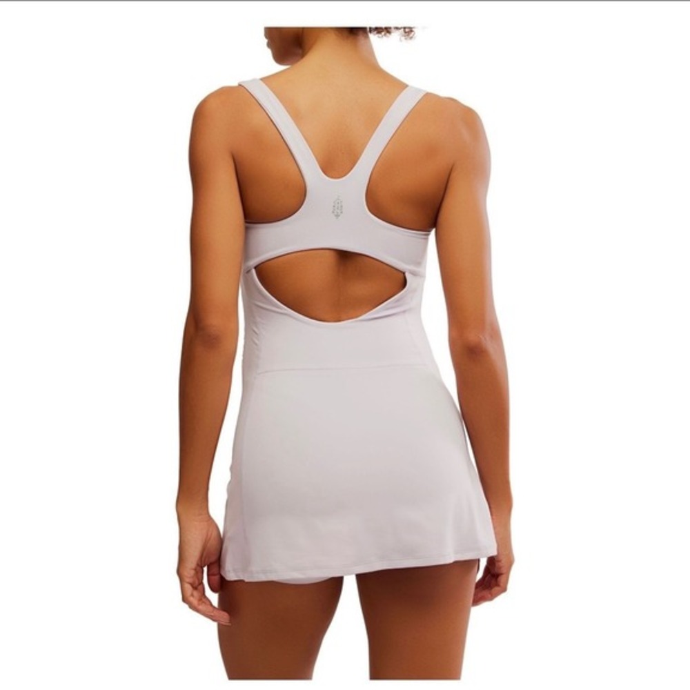 New FP Movement never better Tennis Dress Lilac Ruched Racerback Mini XL $125 - Picture 1 of 9